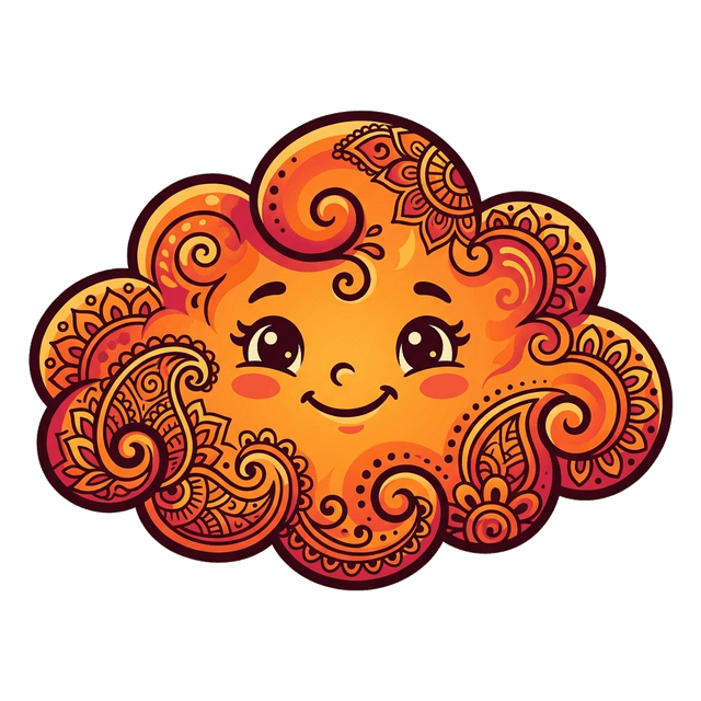 Traditional 2D Cartoon Cloud 3